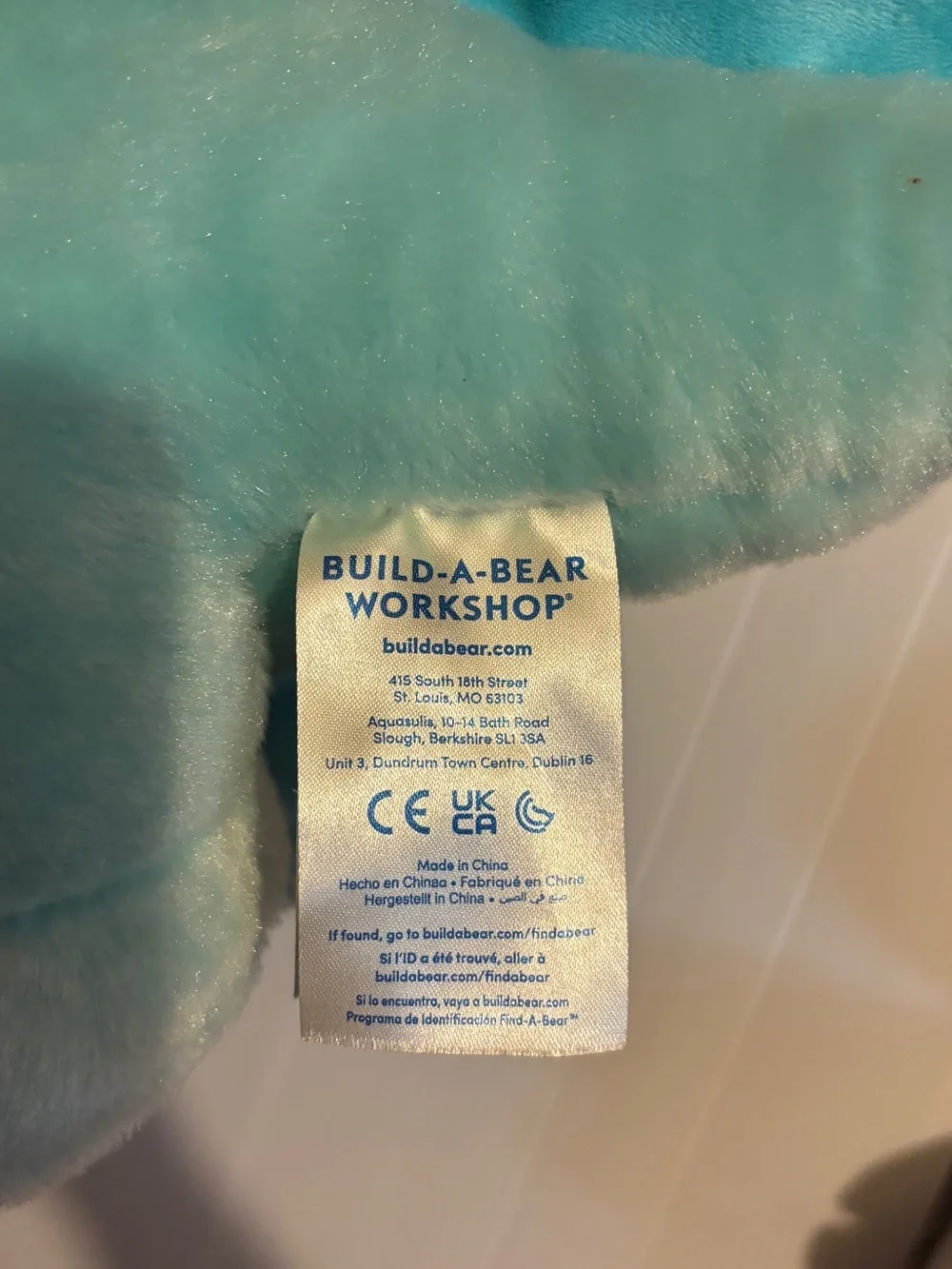 Build-A-Bear adorable teal